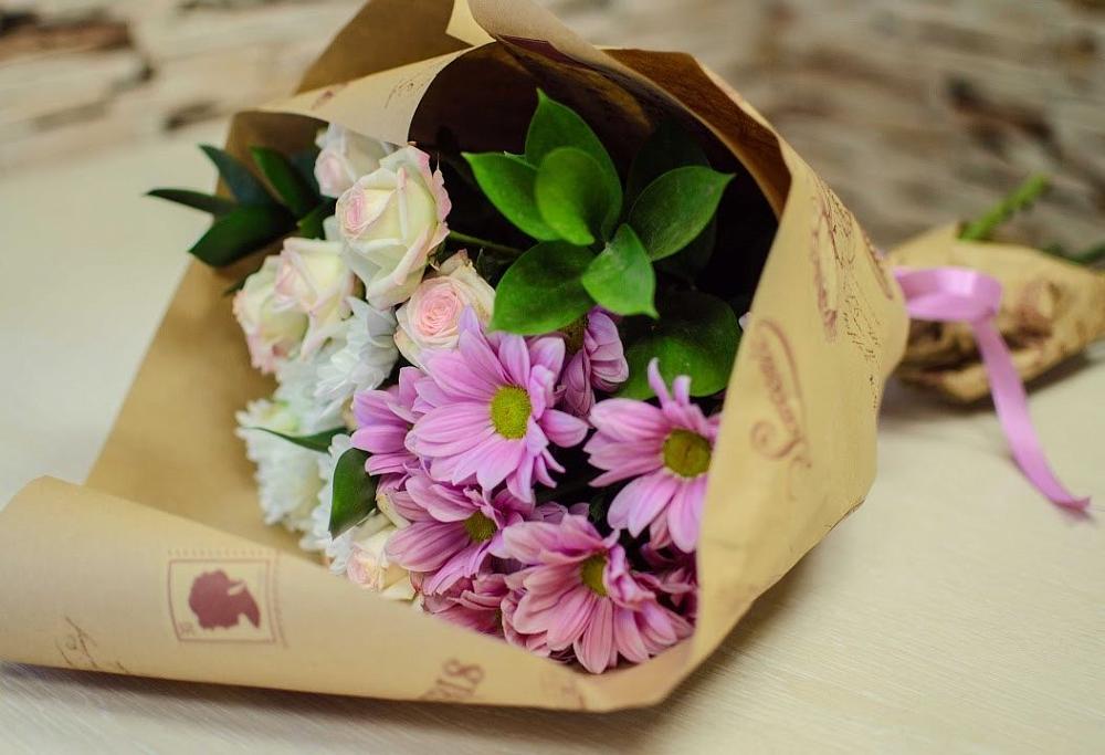 Букет цветов из: Розы и Хризантемы в Мошенское