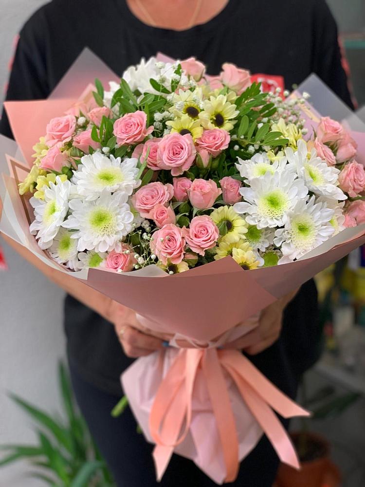 Букет цветов из: Розы и Хризантемы в Мошенское