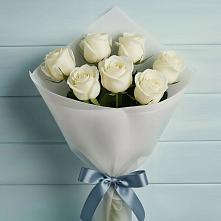 Букет 7 Белых роз Эдлесс Лав в Мошенское