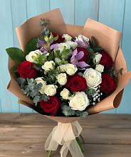 Букет цветов из:  Розы и Альстромерии в Мошенское