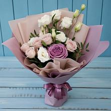 Букет цветов из:  Розы и Лизиантусы #REPLACE_PRED# Мошенское
