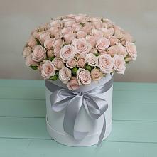 Цветочная композиция из Розы в шляпной коробке в Мошенское