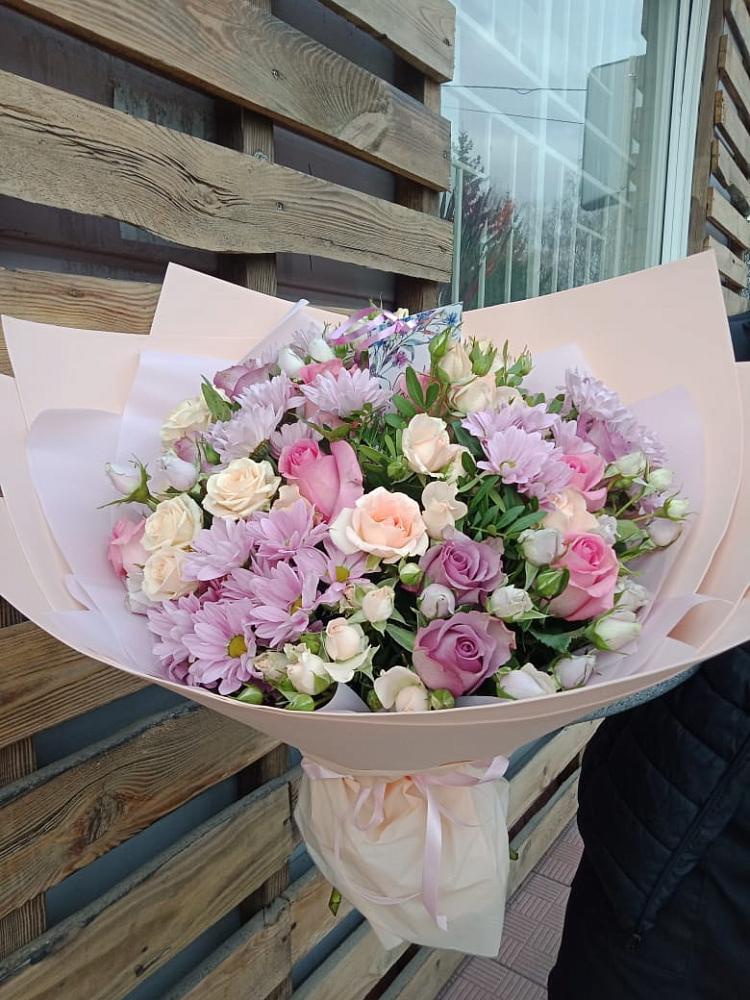 Букет цветов из: Розы и Хризантемы в Мошенское