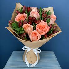 Букет цветов из:  Розы и Альстромерии в Мошенское