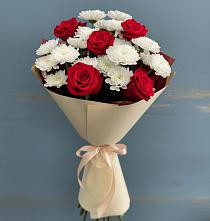 Букет цветов из:  Розы и Хризантемы #REPLACE_PRED# Мошенское