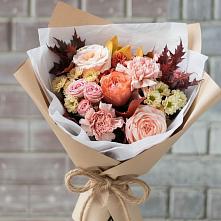 Букет цветов из:  Гвоздики, Хризантемы и Розы в Мошенское