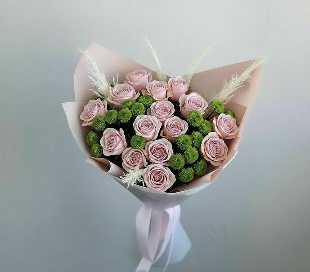 Букет цветов из: Розы и Хризантемы в Мошенское