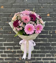 Букет цветов из:  Герберы и Хризантемы в Мошенское