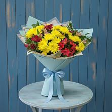 Букет цветов из:  Альстромерии и Хризантемы в Мошенское