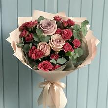 Букет цветов из:  Гвоздики и Розы в Мошенское