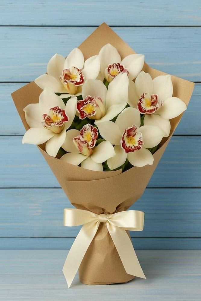 Букет цветов из: Орхидеи и Розы в Мошенское