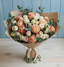 Букет цветов из:  Альстромерии и Розы в Мошенское