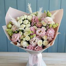 Букет цветов из:  Альстромерии и Розы в Мошенское